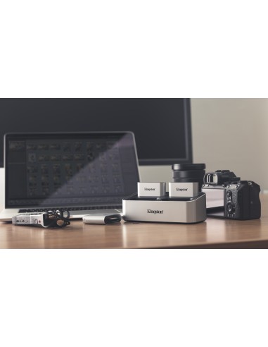 Kingston Technology Lector de tarjetas SDHC SDXC UHS-II de doble ranura para flujo de trabajo USB 3.2 Gen 1