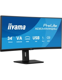 iiyama ProLite XCB3494WQSU-B1 pantalla para PC 86,4 cm (34") 3440 x 1440 Pixeles UltraWide Quad HD LED Negro