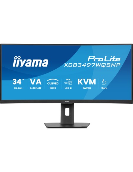iiyama ProLite XCB3497WQSNP-B1 pantalla para PC 86,4 cm (34") 3440 x 1440 Pixeles UltraWide Quad HD LED Negro