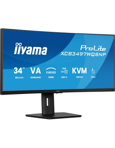 iiyama ProLite XCB3497WQSNP-B1 pantalla para PC 86,4 cm (34") 3440 x 1440 Pixeles UltraWide Quad HD LED Negro