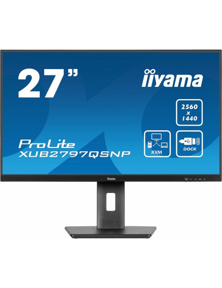iiyama ProLite XUB2797QSNP-B1 pantalla para PC 68,6 cm (27") 2560 x 1440 Pixeles Quad HD LED Negro iiyama ProLite XUB2797QSNP-B1 pantalla para PC 68,6 cm (27") 2560 x 1440 Pixeles Quad HD LED Negro