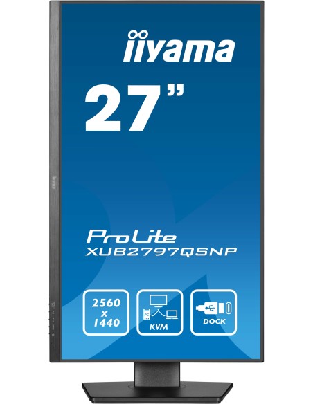 iiyama ProLite XUB2797QSNP-B1 pantalla para PC 68,6 cm (27") 2560 x 1440 Pixeles Quad HD LED Negro iiyama ProLite XUB2797QSNP-B1 pantalla para PC 68,6 cm (27") 2560 x 1440 Pixeles Quad HD LED Negro