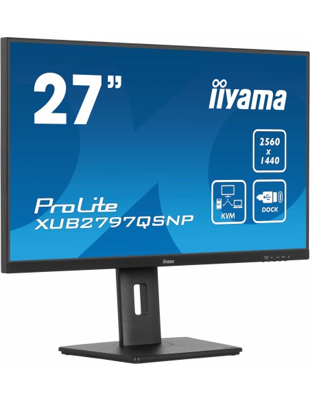 iiyama ProLite XUB2797QSNP-B1 pantalla para PC 68,6 cm (27") 2560 x 1440 Pixeles Quad HD LED Negro iiyama ProLite XUB2797QSNP-B1 pantalla para PC 68,6 cm (27") 2560 x 1440 Pixeles Quad HD LED Negro