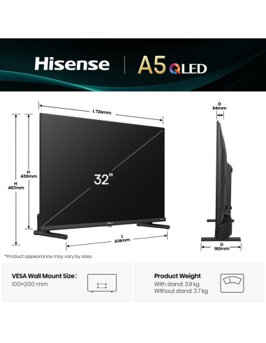 Hisense 32A5Q 81,3 cm (32") Full HD Smart TV Wifi Negro