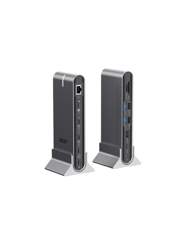 Acer HP.DSCAB.022 base para portátil y replicador de puertos Alámbrico USB 3.2 Gen 1 (3.1 Gen 1) Type-C Plata