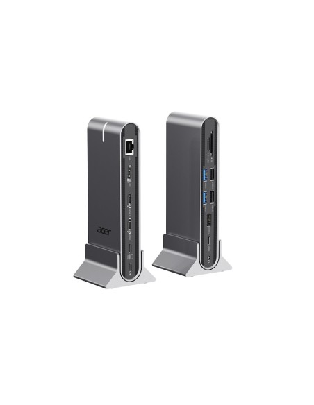 Acer HP.DSCAB.022 base para portátil y replicador de puertos Alámbrico USB 3.2 Gen 1 (3.1 Gen 1) Type-C Plata