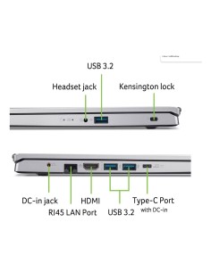 Acer Aspire Go 15 AG15-42P-R0VD AMD Ryzen™ 7 5825U Portátil 39,6 cm (15.6") Full HD 32 GB DDR4-SDRAM 512 GB SSD Wi-Fi 6 2