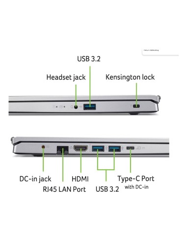Acer Aspire Go 15 AG15-42P-R0VD AMD Ryzen™ 7 5825U Portátil 39,6 cm (15.6") Full HD 32 GB DDR4-SDRAM 512 GB SSD Wi-Fi 6