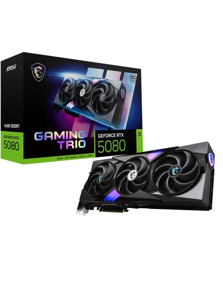 MSI GAMING GEFORCE RTX 5080 16G TRIO OC tarjeta gráfica NVIDIA 16 GB GDDR7