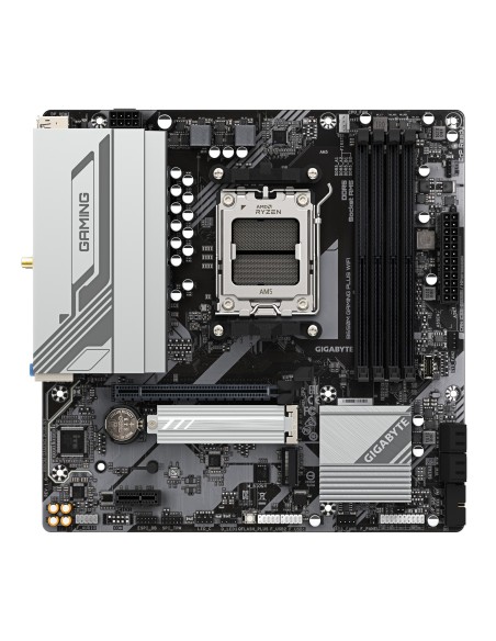 GIGABYTE B650M GAMING PLUS WIFI Placa base - Procesadores AMD Ryzen 9000, VRM de 5+2+2 fases, hasta 8000 MHz DDR5, 2xPCIe 4.0
