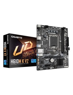 GIGABYTE H610M K V2 Placa base - Procesadores Intel Core 14ª generación, hasta 5600 MHz DDR5, 1xPCIe 3.0 M.2, LAN 1GbE, USB 3.2
