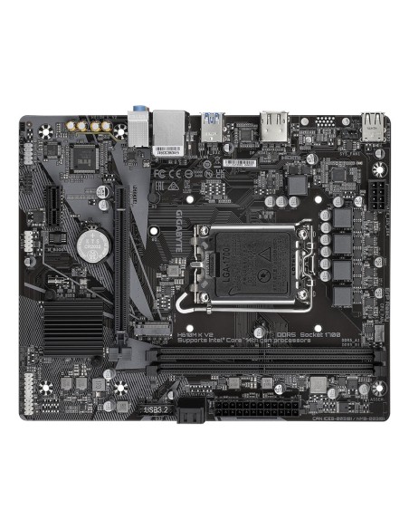 GIGABYTE H610M K V2 Placa base - Procesadores Intel Core 14ª generación, hasta 5600 MHz DDR5, 1xPCIe 3.0 M.2, LAN 1GbE, USB 3.2
