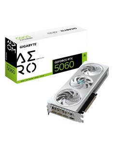GIGABYTE GeForce RTX 5060 AERO OC 8G Tarjeta Gráfica - 8GB GDDR7, 128bit, PCI-E 5.0, 2595 MHz Frecuencia del núcleo, 3 x