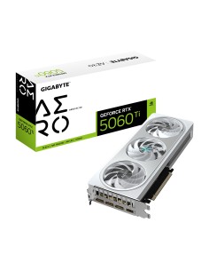 GIGABYTE GeForce RTX 5060 Ti AERO OC 8G Tarjeta Gráfica – 8 GB GDDR7, 128 bits, PCI-E 5.0, 2647 MHz Frecuencia del núcleo, 3 x