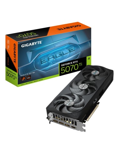 GIGABYTE GeForce RTX 5070 Ti EAGLE OC SFF 16G Tarjeta Gráfica - 16GB GDDR7, 256 bits, PCI-E 5.0, 2542 MHz Core Clock, 3 x DP