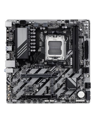 GIGABYTE B840M D2H Placa base - Procesadores AMD Ryzen 9000, VRM de 5+2+2 fases, hasta 7600 MHz DDR5, 1xPCIe 4.0 + 1xPCIe 3.0