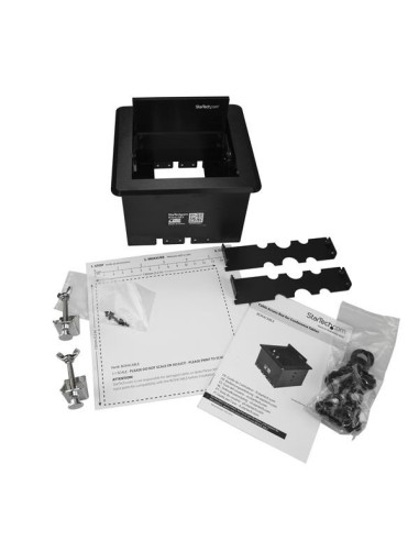 StarTech.com Caja de Gestión de Cableado para Mesas de Conferencia - de Sobremesa - Caja de Conectividad