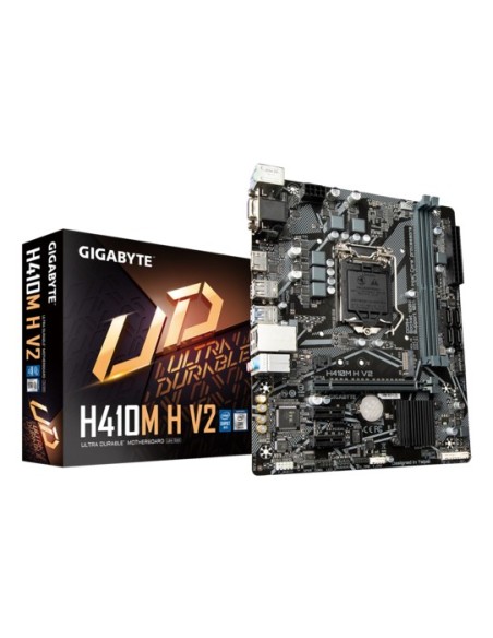 GIGABYTE H410M H V2 Placa base - Compatible con procesadores Intel Core 10th CPUs, up to 2933MHz DDR4, 1xPCIe 3.0 M.2, GbE LAN,