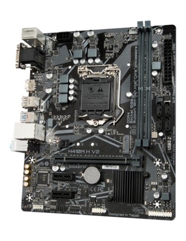 GIGABYTE H410M H V2 Placa base - Compatible con procesadores Intel Core 10th CPUs, up to 2933MHz DDR4, 1xPCIe 3.0 M.2, GbE LAN,