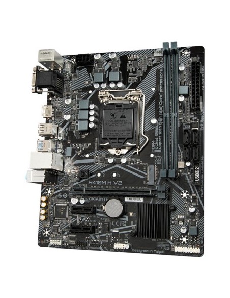 GIGABYTE H410M H V2 Placa base - Compatible con procesadores Intel Core 10th CPUs, up to 2933MHz DDR4, 1xPCIe 3.0 M.2, GbE LAN,