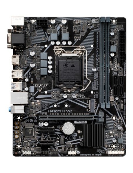 GIGABYTE H410M H V2 Placa base - Compatible con procesadores Intel Core 10th CPUs, up to 2933MHz DDR4, 1xPCIe 3.0 M.2, GbE LAN,