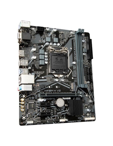 GIGABYTE H410M H V2 Placa base - Compatible con procesadores Intel Core 10th CPUs, up to 2933MHz DDR4, 1xPCIe 3.0 M.2, GbE LAN,