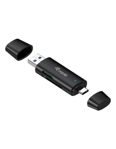 Equip 245462 lector de tarjeta USB 3.2 Gen 1 (3.1 Gen 1) Type-A Type-C Negro