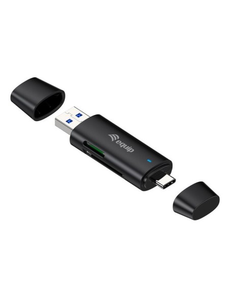 Equip 245462 lector de tarjeta USB 3.2 Gen 1 (3.1 Gen 1) Type-A Type-C Negro
