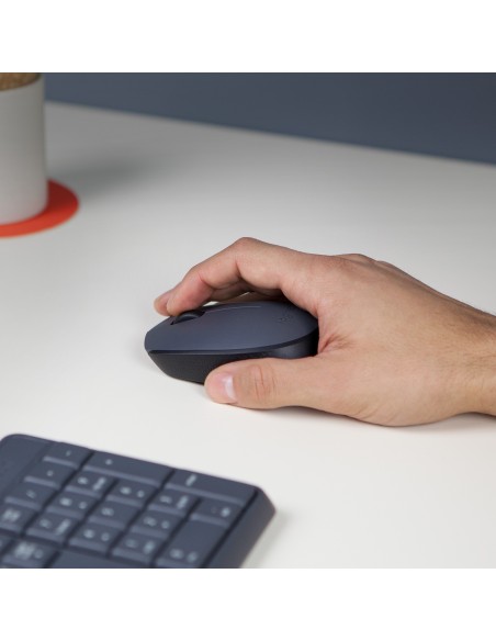 Logitech M170 Grey-K ratón Oficina Ambidextro RF inalámbrico Óptico 1000 DPI