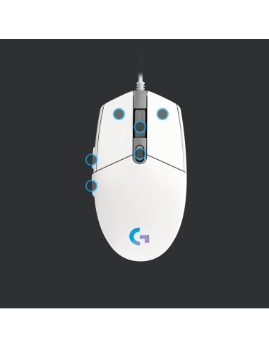 Logitech G 910-005797 ratón Juego USB tipo A 8000 DPI