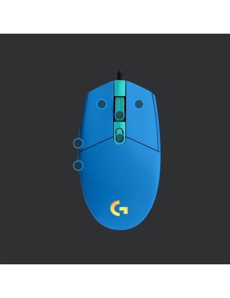 Logitech G 910-005798 ratón Juego USB tipo A 8000 DPI