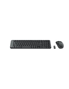 Logitech Wireless Combo MK220 teclado Ratón incluido Oficina RF inalámbrico QWERTY Griego Negro