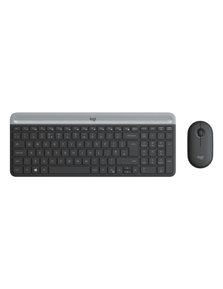 Logitech 920-009190 teclado Ratón incluido Universal RF inalámbrico AZERTY Francés Grafito