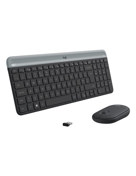 Logitech 920-009190 teclado Ratón incluido Universal RF inalámbrico AZERTY Francés Grafito
