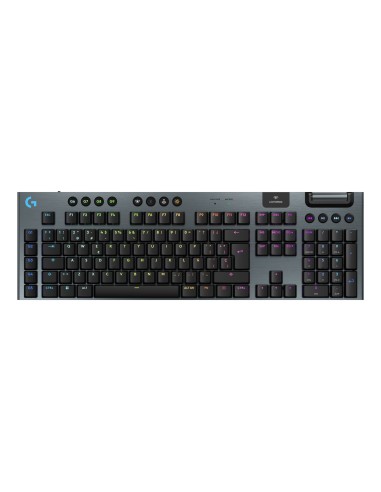 Logitech G Teclado para gaming inalámbrico de perfil bajo G915 X LIGHTSPEED, teclas de PBT de doble moldeado, teclas totalmente