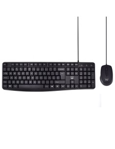 Ewent EW3007 teclado Ratón incluido Oficina USB QWERTY Portugués Negro