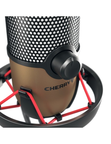 CHERRY UM 9.0 PRO RGB Negro, Cobre Micrófono de superficie para mesa