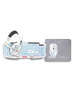 NASA ANDROMEDA4IN1-W teclado Ratón incluido Juego USB QWERTY Español Blanco
