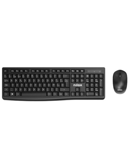 Nilox NXKMWE012 teclado Ratón incluido Oficina RF inalámbrico Español Negro