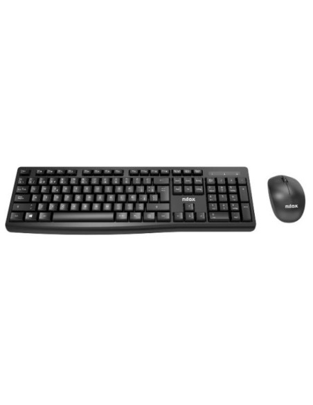 Nilox NXKMWE012 teclado Ratón incluido Oficina RF inalámbrico Español Negro