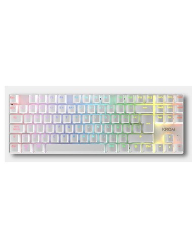 Krom NXKROMKLASS teclado Ratón incluido Juego USB QWERTY Inglés Blanco