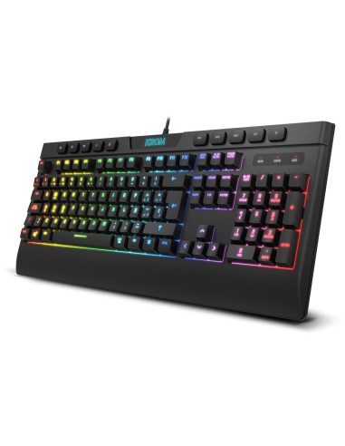 Krom Kalyos teclado Ratón incluido Juego USB Negro