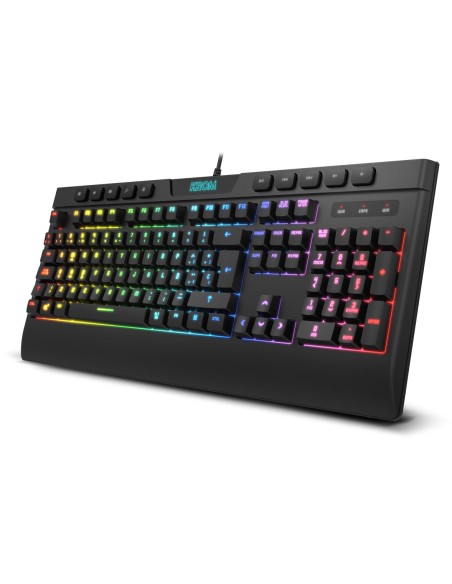 Krom Kalyos teclado Ratón incluido Juego USB Negro
