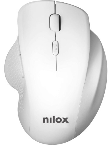 Nilox Ratón Ergonómico Wireless 3200 DPI Blanco