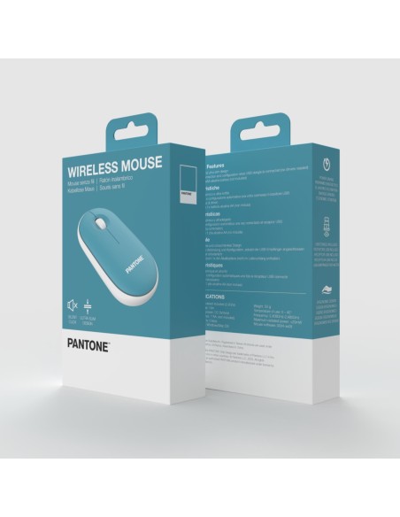 Pantone PT-MS001G1 ratón Oficina mano derecha 1200 DPI