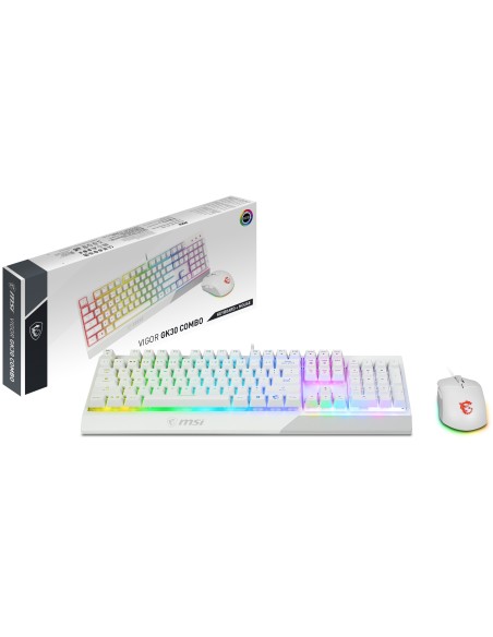 MSI S11-04ES305-CLA teclado Ratón incluido Juego USB QWERTY Italiano Blanco