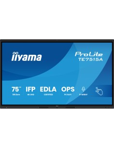 iiyama TE7515A-B1AG pantalla de señalización Panel plano interactivo 190,5 cm (75") Wifi 550 cd   m² 4K Ultra HD Negro Pantalla 2