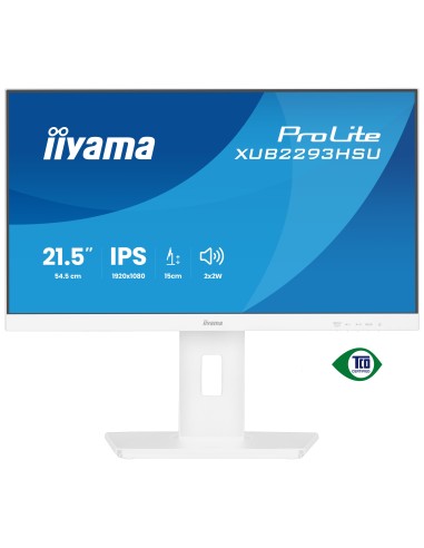iiyama ProLite XUB2293HSU-W7 pantalla para PC 54,6 cm (21.5") 1920 x 1080 Pixeles Full HD LED Blanco
