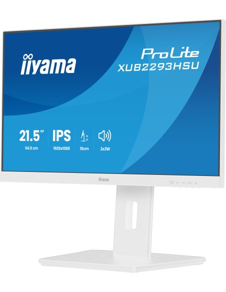 iiyama ProLite XUB2293HSU-W7 pantalla para PC 54,6 cm (21.5") 1920 x 1080 Pixeles Full HD LED Blanco