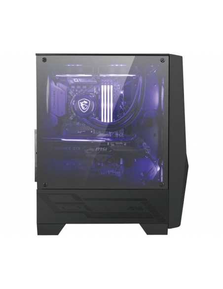 MSI MAG Forge 100M Midi Tower Negro, Transparente